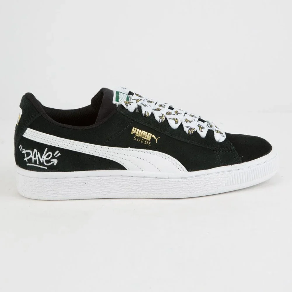 PUMA x Minions Suede Black & White Banana Laces sz 5 Youth EUC